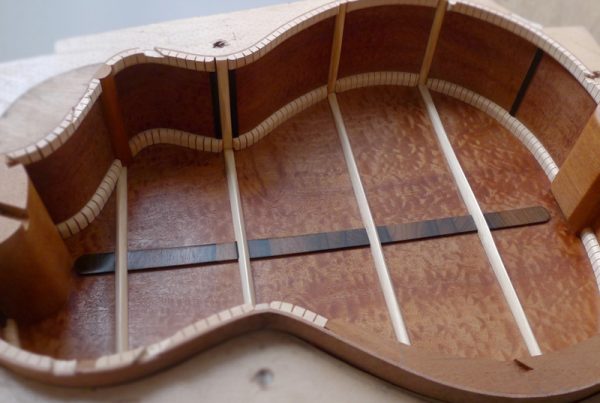 Spruce bracing, acoustic guitar, luthier