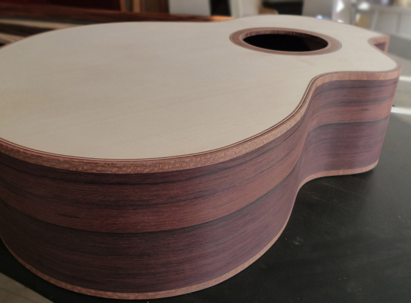 rosewood, spruce, cutaway, handmade, luthier, Andreas Montgomery